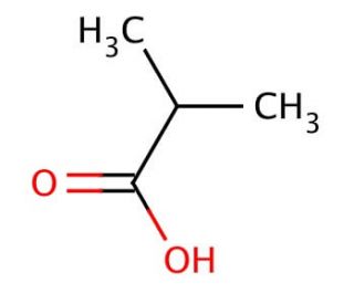 Isobutyric acid (CAS 79-31-2) - chemical structure image