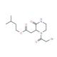 Isopentyl 2-[1-(2-bromoacetyl)-3-oxo-2-piperazinyl]acetate - chemical structure image