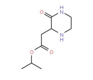 Isopropyl 2-(3-oxo-2-piperazinyl)acetate - chemical structure image