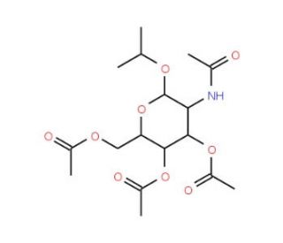 Isopropyl 2-acetamido-3,4,6-tri-O-acetyl-2-deoxy-b-D-glucopyranoside (CAS 7772-85-2) - chemical structure image