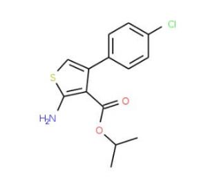 Isopropyl 2-amino-4-(4-chlorophenyl)thiophene-3-carboxylate - chemical structure image