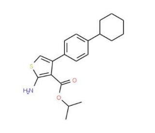Isopropyl 2-amino-4-(4-cyclohexylphenyl)thiophene-3-carboxylate - chemical structure image