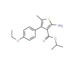Isopropyl 2-amino-4-(4-ethoxyphenyl)-5-methylthiophene-3-carboxylate - chemical structure image