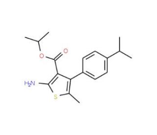 Isopropyl 2-amino-4-(4-isopropylphenyl)-5-methylthiophene-3-carboxylate - chemical structure image