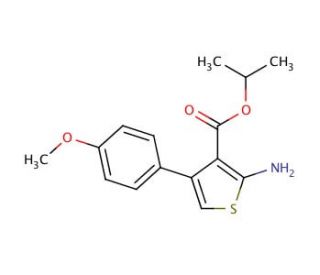 Isopropyl 2-amino-4-(4-methoxyphenyl)thiophene-3-carboxylate - chemical structure image