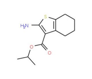 Isopropyl 2-amino-4,5,6,7-tetrahydro-1-benzothiophene-3-carboxylate - chemical structure image