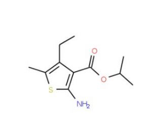 Isopropyl 2-amino-4-ethyl-5-methylthiophene-3-carboxylate - chemical structure image