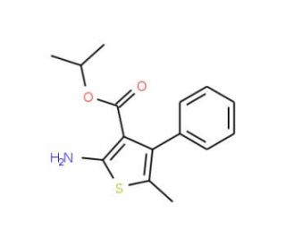 Isopropyl 2-amino-5-methyl-4-phenylthiophene-3-carboxylate - chemical structure image