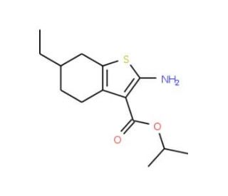 Isopropyl 2-amino-6-ethyl-4,5,6,7-tetrahydro-1-benzothiophene-3-carboxylate - chemical structure image