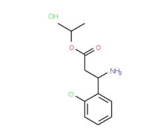 isopropyl 3-amino-3-(2-chlorophenyl)propanoate hydrochloride - chemical structure image