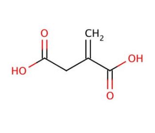 Itaconic acid (CAS 97-65-4) - chemical structure image