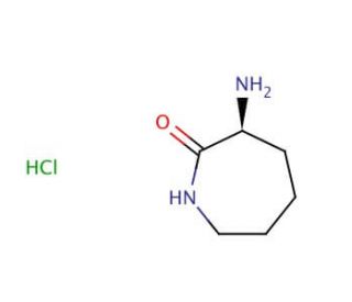 L-(&minus;)-&alpha;-Amino-&epsilon;-caprolactam hydrochloride (CAS 26081-07-2) - chemical structure image