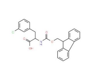 L-3-(3-Chlorophenyl)-N-Fmoc-alanine (CAS 198560-44-0) - chemical structure image