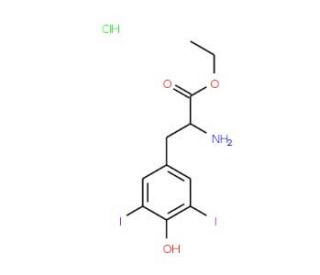 L-3,5-Diiodotyrosine ethyl ester hydrochloride (CAS 74051-47-1) - chemical structure image