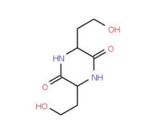 (L)-3,6-Bis(&beta;-hydroxyethyl)-2,5-diketopiperazine - chemical structure image