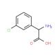 L-3-chlorophenylglycine 의 분자 구조, CAS 번호: 119565-00-3 L-3-chlorophenylglycine (CAS 119565-00-3) - chemical structure image