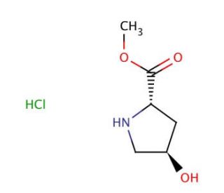 L-4-Hydroxyproline methyl ester hydrochloride (CAS 40216-83-9) - chemical structure image