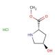 L-4-Hydroxyproline methyl ester hydrochloride (CAS 40216-83-9) - chemical structure image