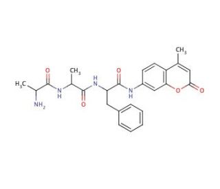 L-Alanyl-L-alanyl-L-phenylalanine 7-amido-4-methylcoumarin (CAS 62037-41-6) - chemical structure image