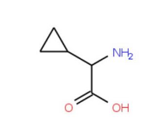 L-&alpha;-Cyclopropylglycine (CAS 49606-99-7) - chemical structure image