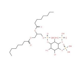 L-&alpha;-Phosphatidyl-D-myo-inositol 3,4-diphosphate, dioctanoyl - chemical structure image