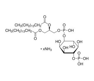 L-&alpha;-Phosphatidyl-D-myo-inositol 4-monophosphate, dipalmitoyl ammonium salt - chemical structure image