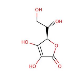 L-Ascorbic acid, free acid (CAS 50-81-7) - chemical structure image