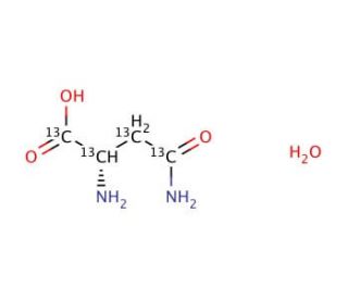 L-Asparagine(13C4) (CAS 5794-13-8 (unlabeled)) - chemical structure image