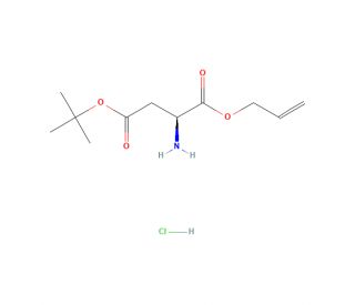L-Aspartic acid beta-tert-butyl ester alpha-allyl ester hydrochloride (CAS 218938-66-0) - chemical structure image