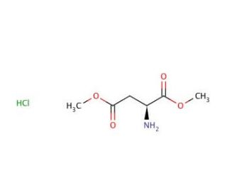 L-Aspartic acid dimethyl ester hydrochloride (CAS 32213-95-9) - chemical structure image