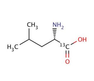 L-Leucine-1-<sup>13</sup>C (CAS 74292-94-7) - chemical structure image