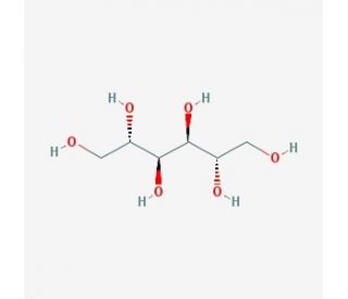 L-Mannitol (CAS 643-01-6) - chemical structure image
