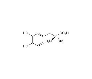 L-(&minus;)-&alpha;-Methyldopa (CAS 555-30-6) - chemical structure image