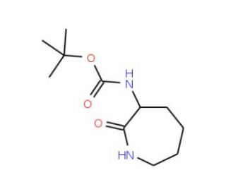 L(&minus;)-N-alpha-Boc-amino-epsilon-caprolactam (CAS 76944-95-1) - chemical structure image