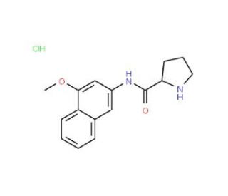 L-Proline 4-methoxy-beta-naphthylamide hydrochloride (CAS 100930-07-2) - chemical structure image