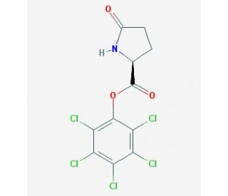 L-Pyroglutamic acid pentachlorophenyl ester (CAS 28990-85-4) - chemical structure image