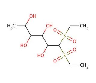 L-Rhamnose Bis(ethylsulfone) (CAS 54253-49-5) - chemical structure image