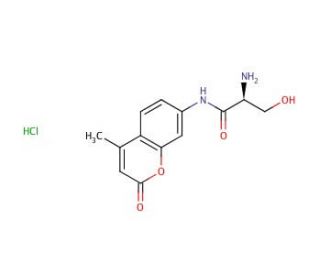 L-Serine 7-amido-4-methylcoumarin hydrochloride (CAS 115918-60-0) - chemical structure image