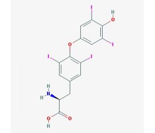 L-Thyroxine, free acid (CAS 51-48-9) - chemical structure image