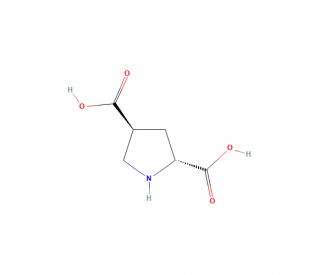 L-trans-Pyrrolidine-2,4-dicarboxylic acid (CAS 64769-66-0) - chemical structure image