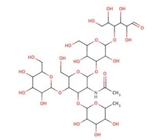 Lacto-N-fucopentaose III (CAS 25541-09-7) - chemical structure image