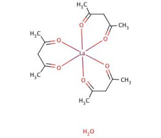 Lanthanum(III) acetylacetonate (CAS 64424-12-0) - chemical structure image