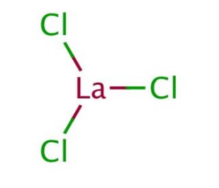 Lanthanum(III) chloride (CAS 10099-58-8) - chemical structure image