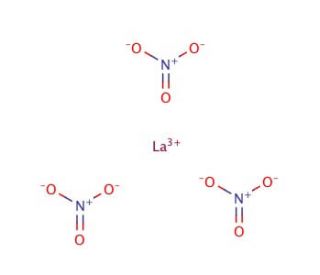 Lanthanum nitrate solution (CAS 10099-59-9) - chemical structure image
