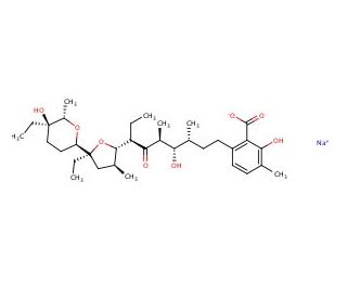 Lasalocid sodium (CAS 25999-20-6) - chemical structure image