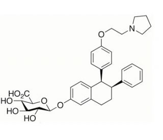 Lasofoxifene &beta;-D-Glucuronide (CAS 1048953-95-2) - chemical structure image