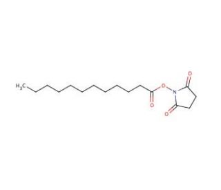 Lauric acid N-hydroxysuccinimide ester (CAS 14565-47-0) - chemical structure image