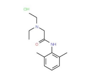 Lidocaine Hydrochloride (CAS 73-78-9) - chemical structure image