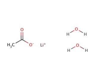 Lithium acetate dihydrate (CAS 6108-17-4) - chemical structure image