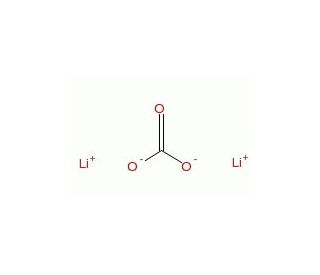 Lithium carbonate (CAS 554-13-2) - chemical structure image